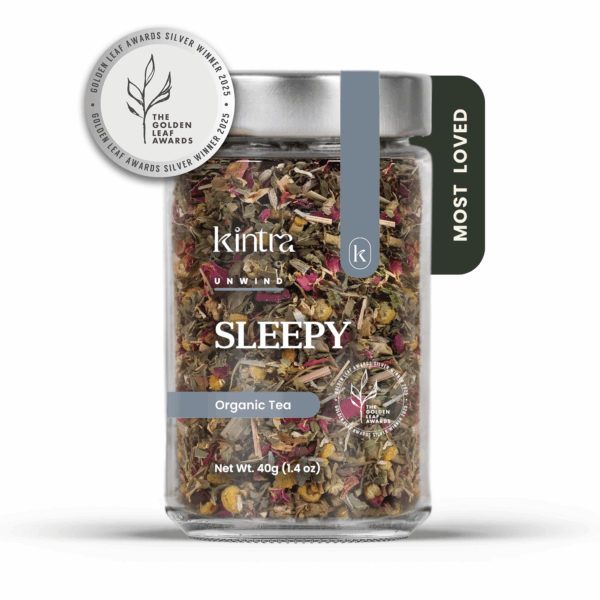Kintra Sleepy organic sleep tea, 40g loose leaf jar